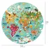 Boppi - Wereldkaartpuzzel - rond formaat - 150 stuks